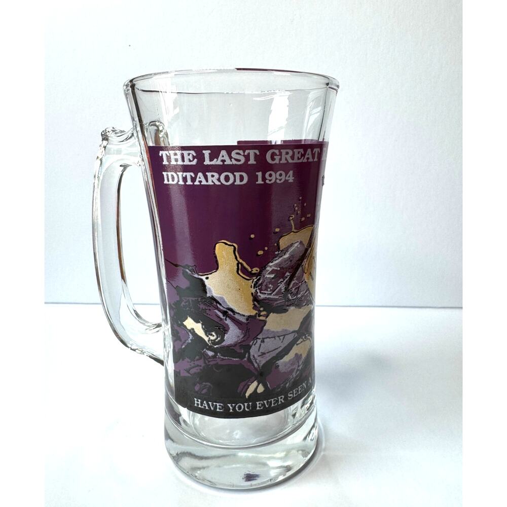 Commemorative Glass Crown Royal 1994 Iditarod Trail Sled Dog Race 12 Oz.